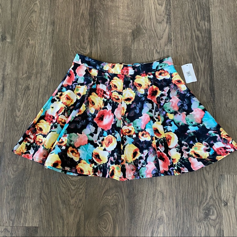 NWT Lush floral skater skirt